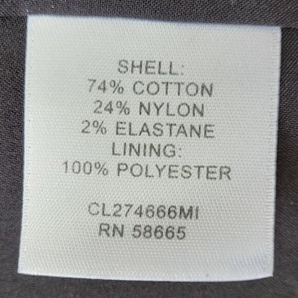 Classiques Entier Black White Pattern Blazer SZ M Two Button Cotton Blend Jacket - Picture 10 of 12